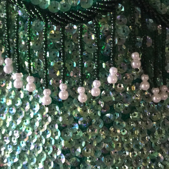60’s MERMAID beaded/sequined mid century top WOW ! - Picture 3 of 5